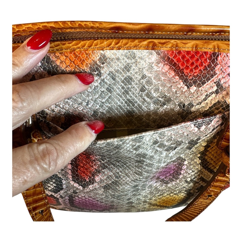 Brahmin EUC Medium Asher Multicolor Snake Print Tote - Picture 10 of 17